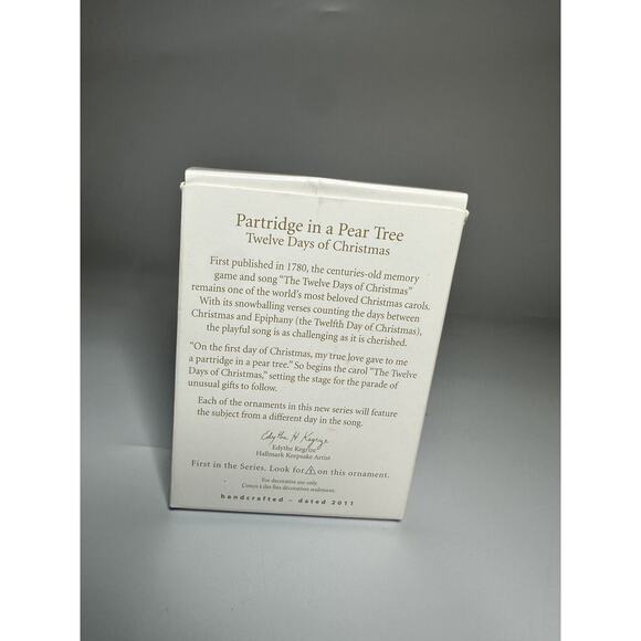 2011 Hallmark "Partridge In a Pear Tree" Twelve Days of Christmas 1st in Series - Picture 2 of 6